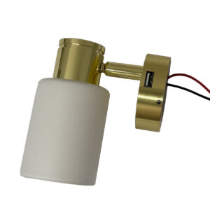 Alternative view of NZ Logical brass LED Cabin up light 12-30V