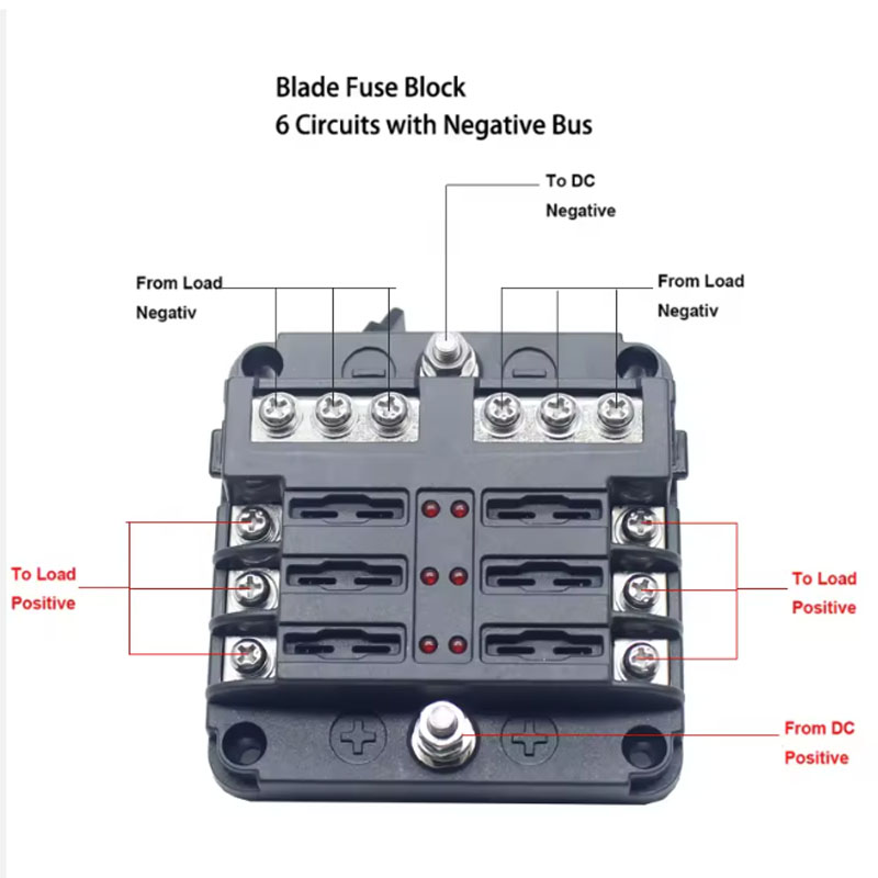 NZ Logical 12V - 36V 100Amp 6 way Fuse Board & Fuses - Image 5
