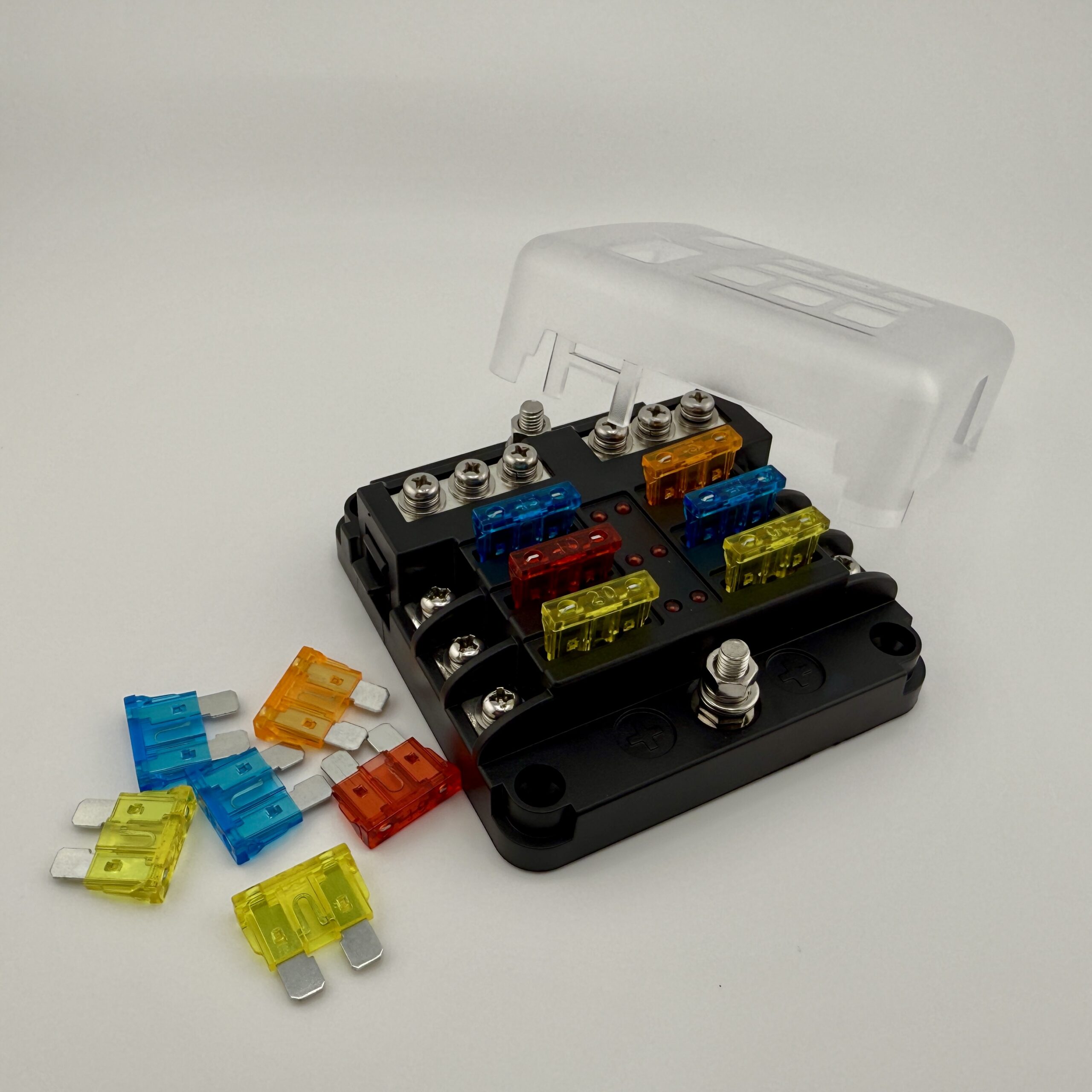 NZ Logical 12V - 36V 100Amp 6 way Fuse Board & Fuses - Image 2