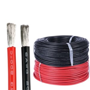 6 AWG (13 mm²) 120A Ultra-Flexible Tinned Copper Silicone MPPT Charger Battery Cable