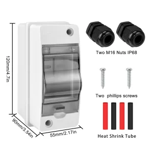 NZ Logical Waterproof Solar Isolator DC breaker swtich and fuse - Image 4
