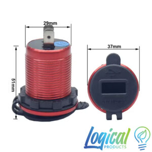 NZ Logical 12V 24V Fast Charging Dual USB outlet Aluminum with Voltmeter - Image 7