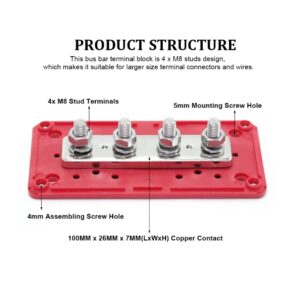 Alternative view of NZ Logical 300A 12–48V 300A M8 Insulated Bus Bar
